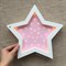 Ночник из дерева "Звезда" Masaihome белый+розовый - фото 4584