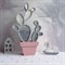 Ночник Кактус - серый+пыльная роза - фото 4623